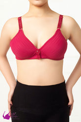 Lady Beela Light Padded 3/4th Coverage deep cut wire free t-shirt bra