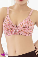 Lady Beela Light Padded 3/4th Coverage Floral print Wire-Free Cotton Bra