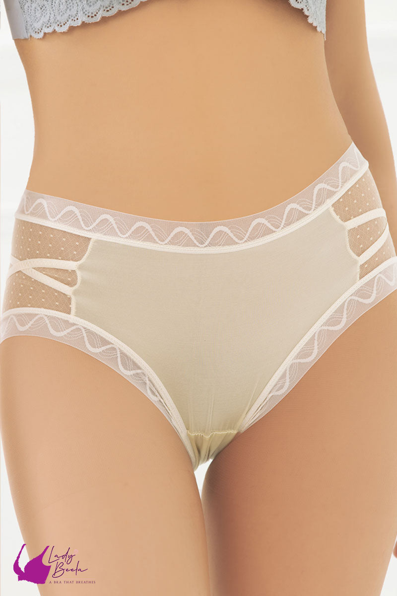 Lady Beela Pack of 3 Velvety Soft Net Panty