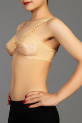 Skin - Lady Beela wire free non padded double layered full cup net bra.