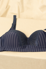 Lady Beela light padded Full Coverage Cut & Sew Half laced side support cups Wire-Free Bra