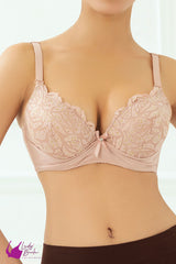 Lady Beela Heavy Padded Wired Deep Cut All Over Net Glitter 3/4th Coverage Side Support Bra Panty Set