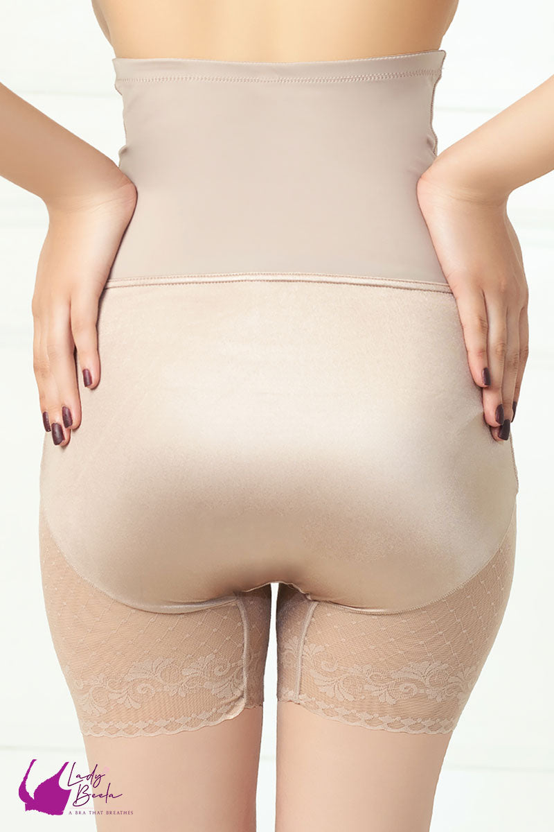 Lady Beela Premium Quality Nude High Waisted For Toned Belly Hips Thighs Shape Wear